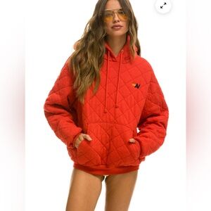Aviator Nation Quilted Relaxed Hoodie